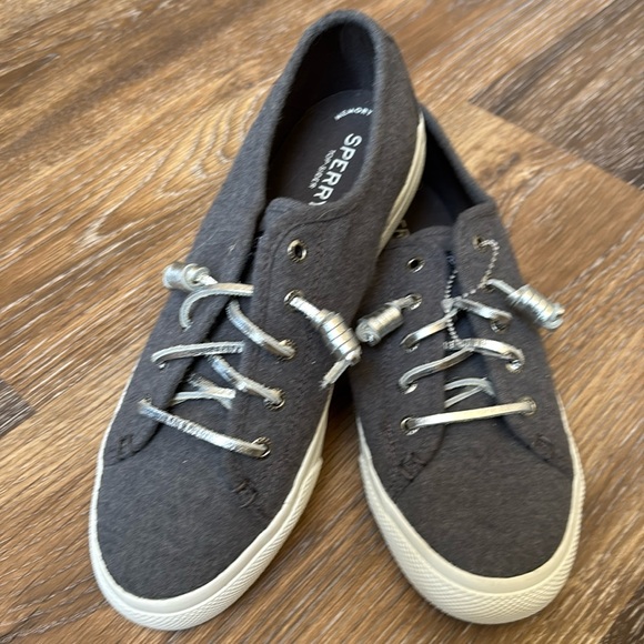 Sperry Shoes - Sperry ladies, boat- dock, shoes, gray sneakers, size 8, medium